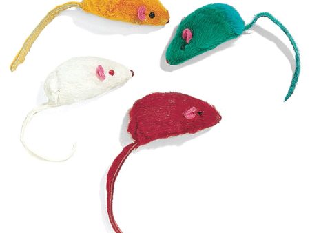 Ethical Pet Plush Mice Asstd Colors 4 Pack Online Hot Sale