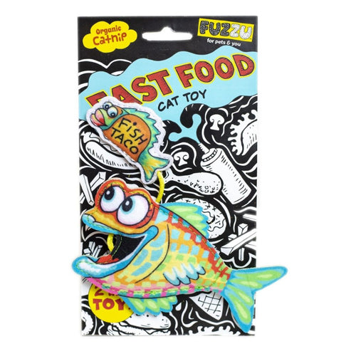 Fuzzu Fast Food - Fish and Taco Cat Toy Online Sale