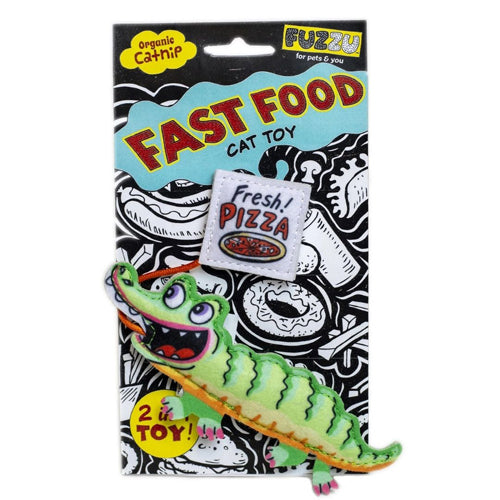 Fuzzu Gator & Pizza  Cat Toy Supply