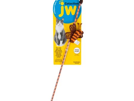 JW Pet Cataction Butterfly Wand Cat Toy Assorted 1ea One Size Online Hot Sale