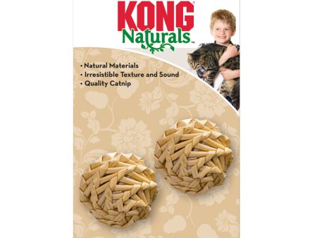 KONG Natural Straw Ball Catnip Toy Beige 1ea One Size, 2 pk Discount