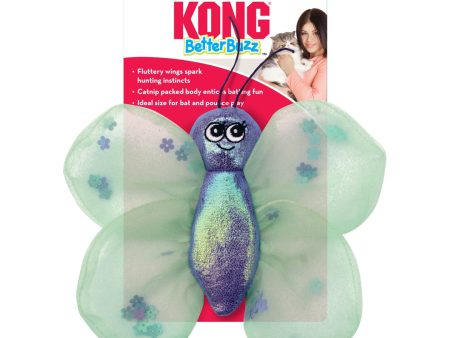 KONG Better Buzz Butterfly Catnip Cat Toy Purple Green 1ea One Size Cheap