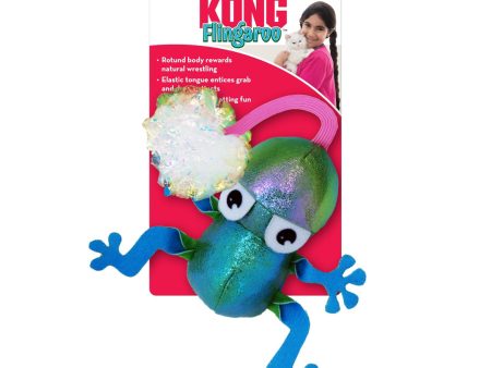 KONG Flingaroo Frog Catnip Cat Toy Multi 1ea One Size on Sale