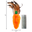 KONG Refillables Catnip Carrot with Feather Cat Toy Orange 1ea One Size Supply