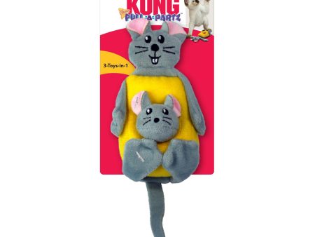 KONG Pull-A-Partz Cheezy Catnip Toy Grey 1ea One Size Hot on Sale