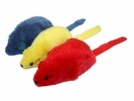 Multipet Big Mouse Cat Toy Assorted 3.75 in Online now