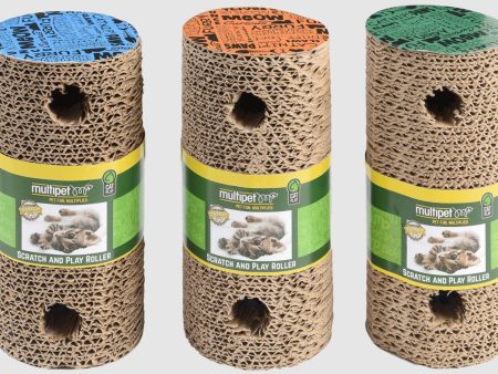 Multipet Cat Scratch Roller Catnip Toy Assorted 7.5 in For Cheap