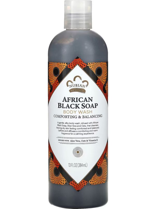 Nubian Heritage, African Black Soap Body Wash, 13 fl oz Hot on Sale