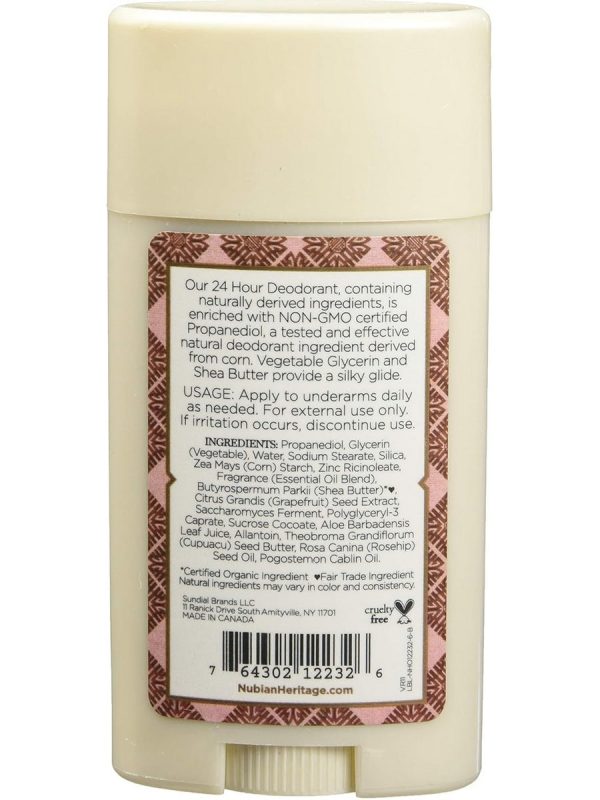 Nubian Heritage, 24 Hour Deodorant Patchouli & Buriti, 2.25 oz For Discount