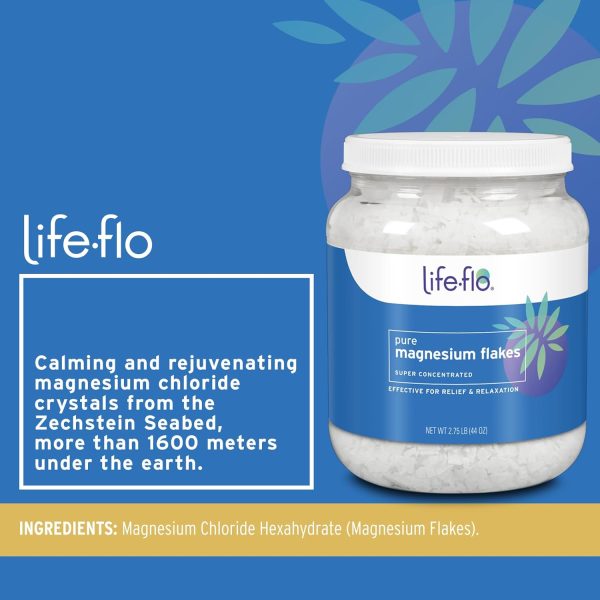 Life-flo, Pure Magnesium Flakes, Super Concentrated, 44 oz For Discount