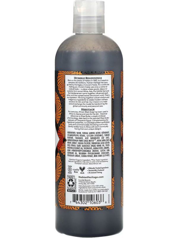 Nubian Heritage, African Black Soap Body Wash, 13 fl oz Hot on Sale