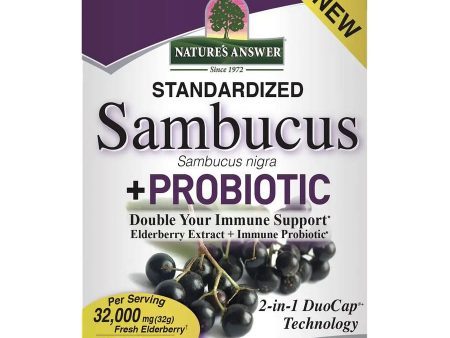 Nature s Answer, Sambucus + Probiotic Duo, 60 Veggie DuoCap Capsules For Sale