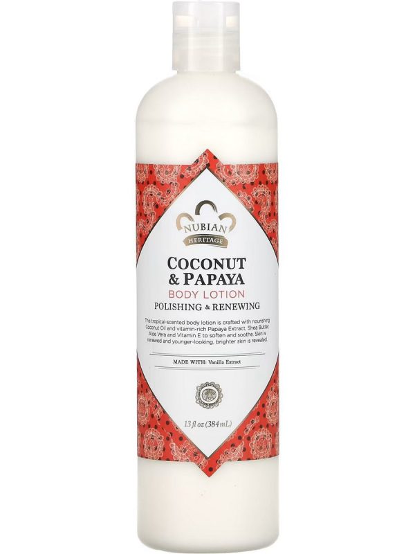 Nubian Heritage, Anti-Aging Lotion Coconut & Papaya, 13 fl oz Online Sale