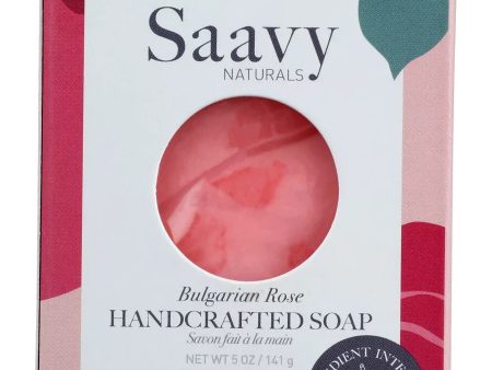 Saavy Naturals, Handcrafted Soap, Bulgarian Rose, 5 oz Online Hot Sale