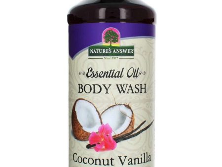 Nature s Answer, Essential Oil, Body Wash Coconut Vanilla, 16 fl oz For Sale