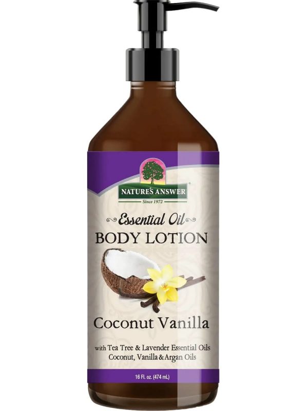 Nature s Answer, Essential Oil, Body Lotion, Coconut Vanilla, 16 fl oz Online now