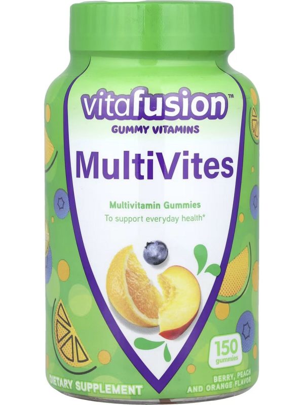 vitafusion, MultiVites, Multivitamin Gummies, Berry, Peach and Orange, 150 Gummies Fashion