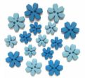 Buttons Galore Flower Power Collection - FLP106 Cornflower Online