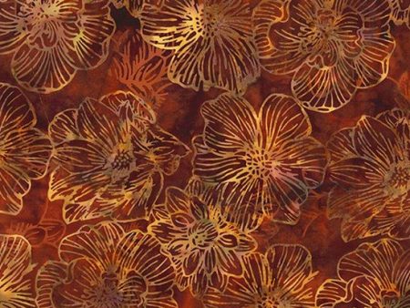 Bali Batiks by Hoffman - Outline Flowers Adobe 2437-100 Online