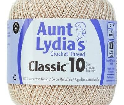 Aunt Lydia s Crochet Thread Classic 10 - Ecru Supply