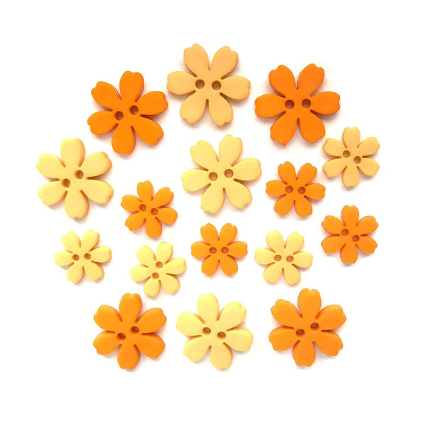 Buttons Galore - FLP102 Flower Power Collection Marigold Cheap