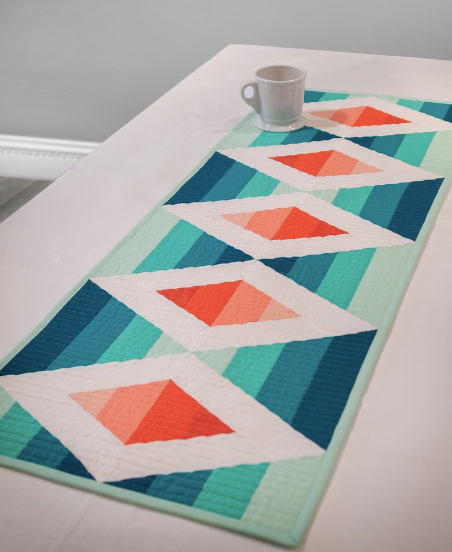 Aztec Diamond Table Runner Pattern by Cut Loose Hot on Sale