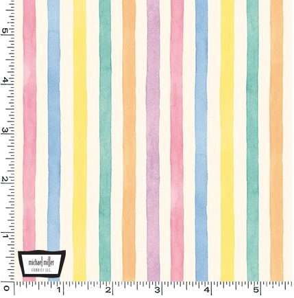 Bake Sale Fabric by Michael Miller - Frosted Stripes - Multi Online now