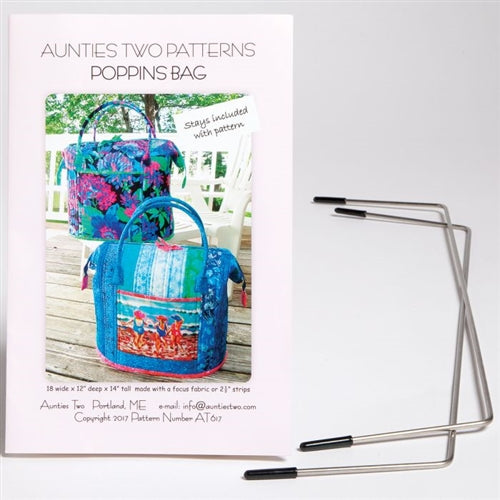 Aunties Two Pattern - Poppins Bag Pattern with Frame Online Sale