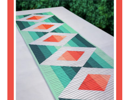 Aztec Diamond Table Runner Pattern by Cut Loose Hot on Sale