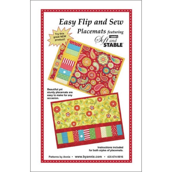 By Annie Easy Flip and Sew Placemats Pattern Fashion