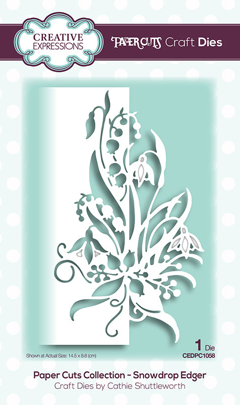 Creative Expressions Die - Paper Cuts Collection - Snowdrop Edger CEDPC1058 For Sale