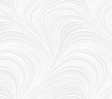 Benartex Wave Texture 108  Flannel Wide Quilt Back 12966WF-09 White For Cheap