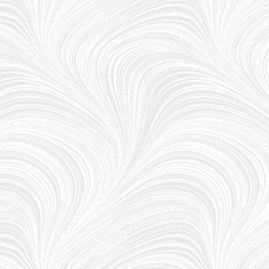 Benartex Wave Texture 108  Flannel Wide Quilt Back 12966WF-09 White For Cheap