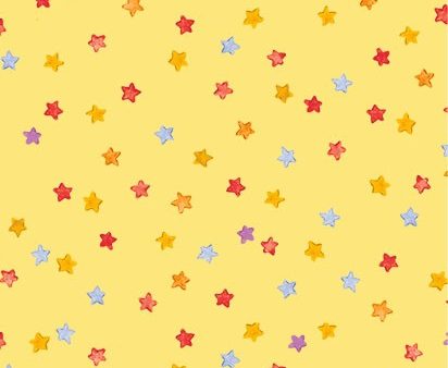 Bake Sale Fabric by Michael Miller - Sugar Stars - Yellow on Sale