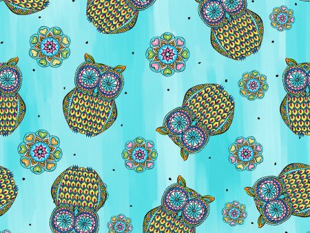 BLANK FABRIC - Mandala Tango Owl Online