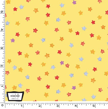 Bake Sale Fabric by Michael Miller - Sugar Stars - Yellow on Sale