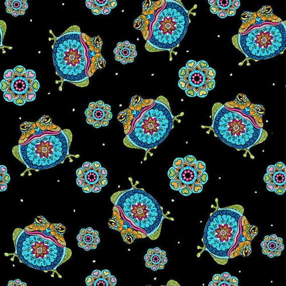 BLANK FABRIC - Mandala Tango Frog Online Hot Sale